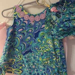 Lilly Pulitzer Colorful Sleeveless Dress with Shorts Set